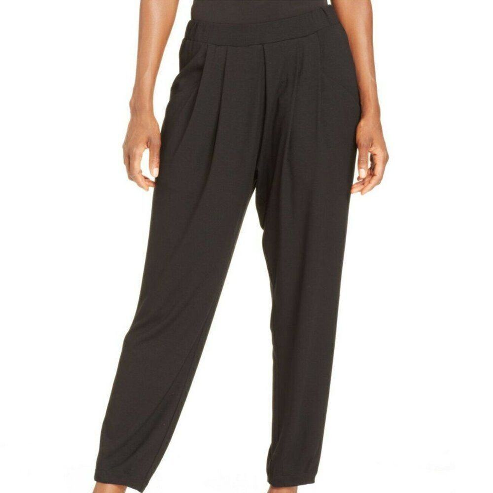 Elie Tahari Womens Size 8 Pleated Dark Navy Blue Summer Ankle Length Trousers